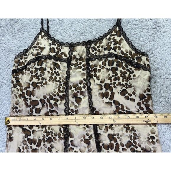 Womens Vintage Y2K Large Cheetah Leopard Print Lace Tank Cami Top HIP Never Worn - Picture 6 of 10